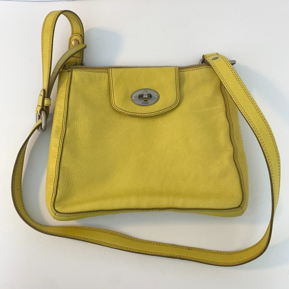 Fossil Leather Citrus Marlow Crossbody Bag